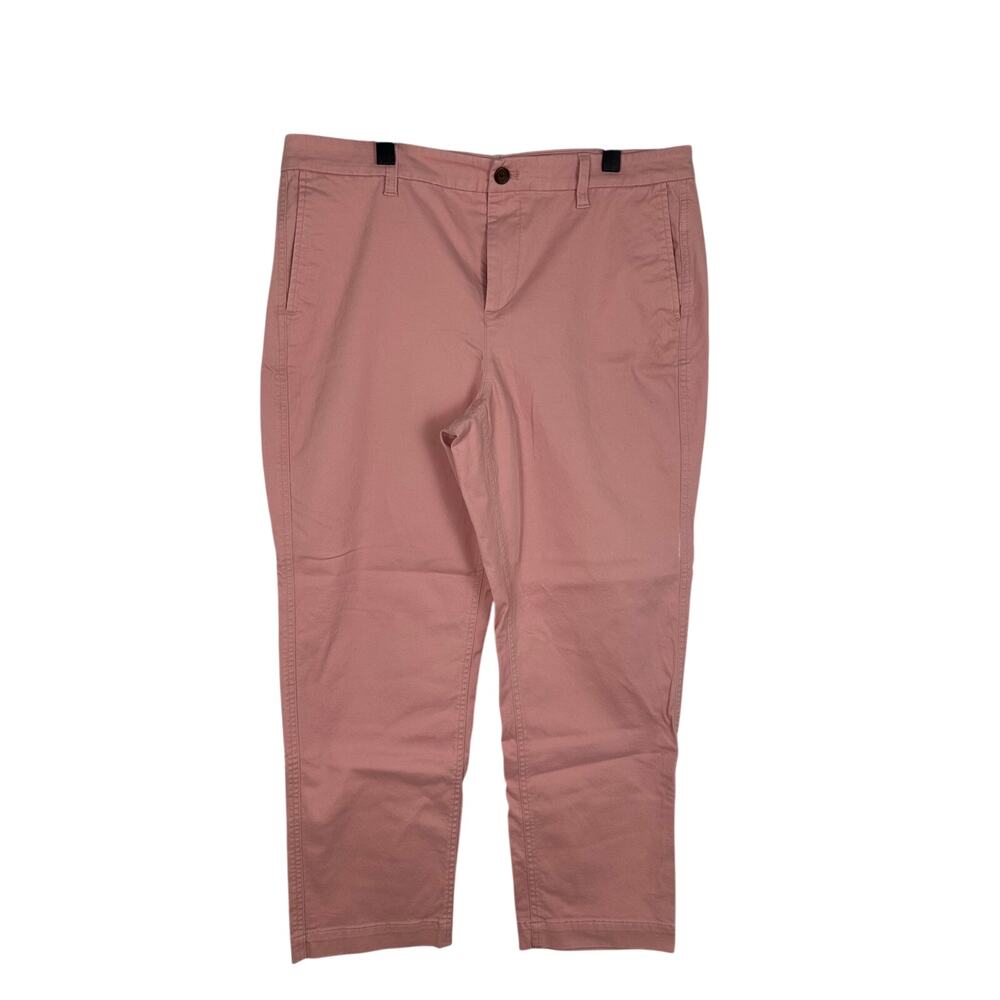 J.Crew Women's High rise girlfriend Cropped Stretch Chino Pants dusty rose 14